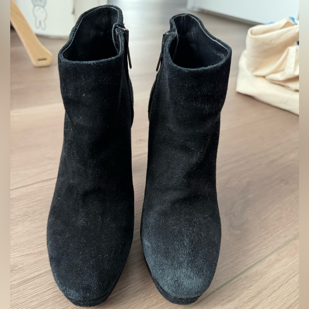Dvf black suede booties 6.5
